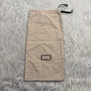 Gucci Beige Cotton Drawstring Dust Bag 16" x 8"